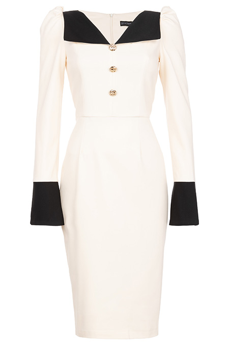 Tiffany Production Ženska midi haljina sa zvonastim rukavima